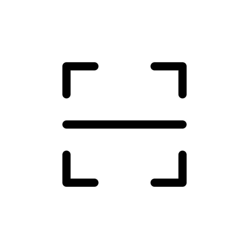 Elegant Scan Line Outline for Mobile and QR Code Interface vector