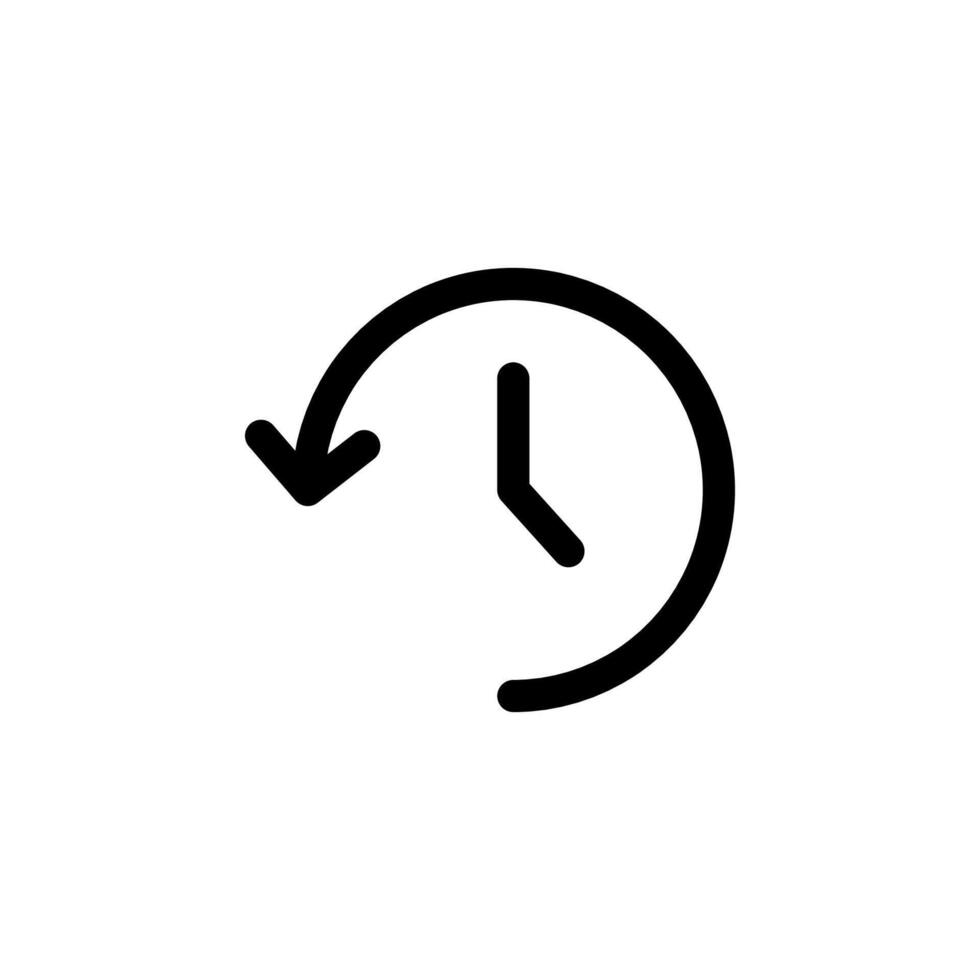 Modern Recent Line Icon for Time and History Interface vector