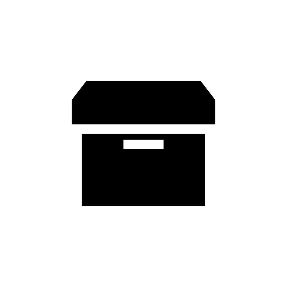 Clean Archive Solid Graphic for Folder and Document Organization vector