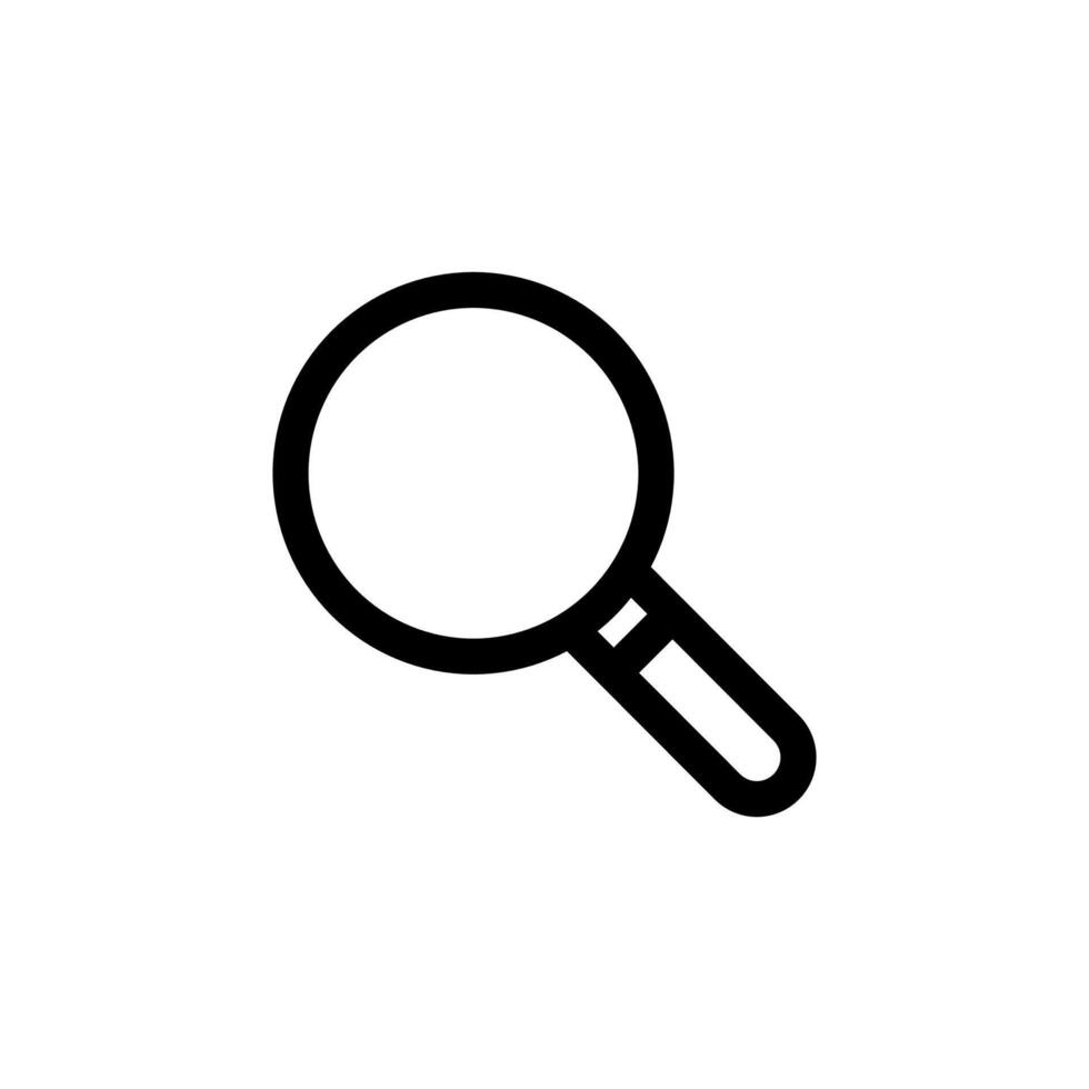 Sleek Search Line Symbol for Technology and Data Design vector