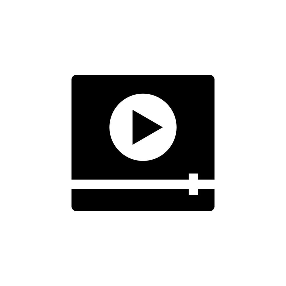 Clean Media Player Solid Shape for Sound Control and Digital UI vector