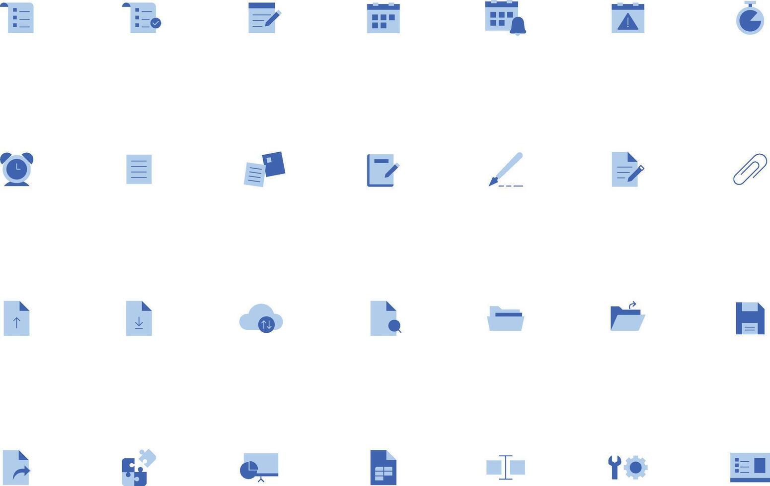 Duocolor UI UX Productivity and Tools Icons Collection vector