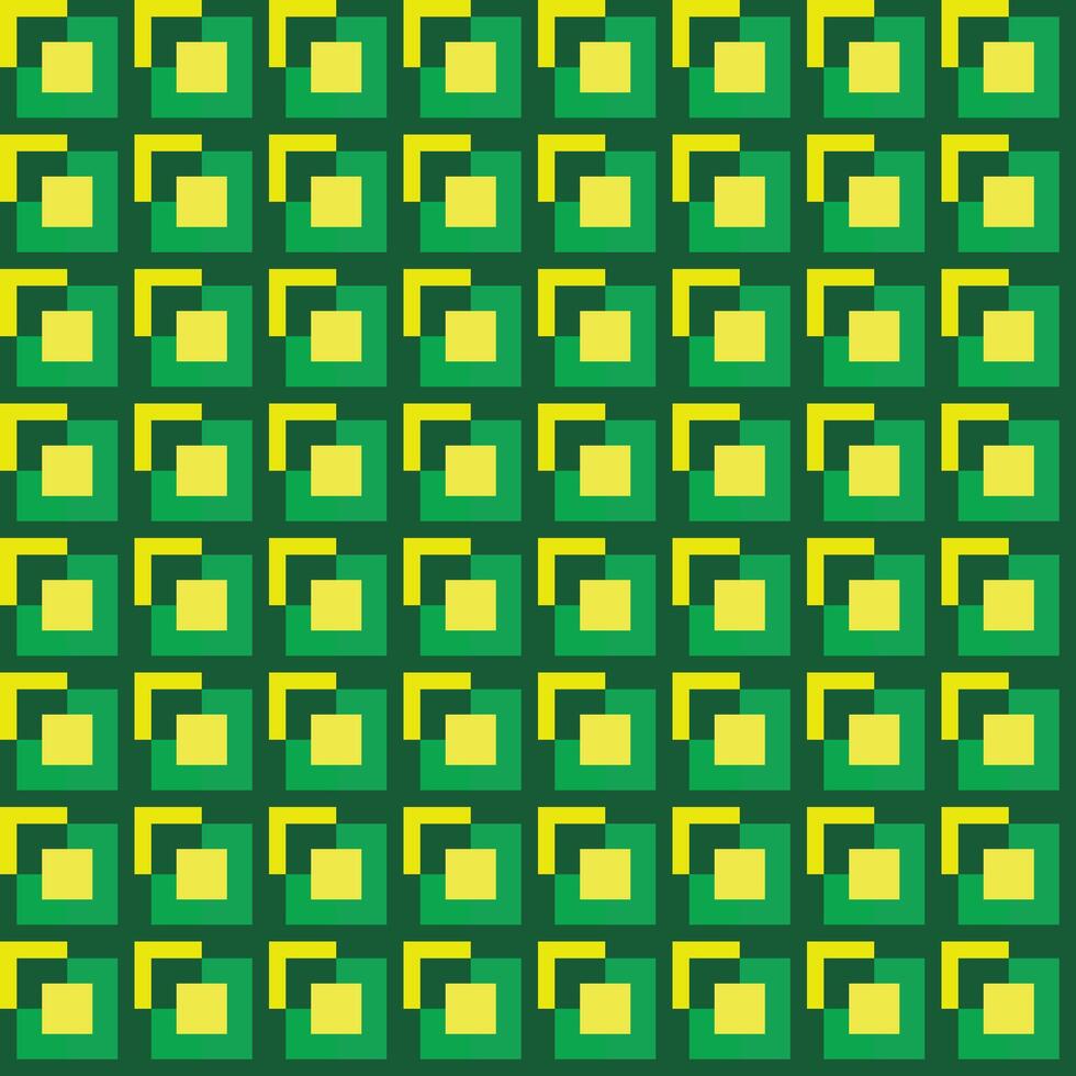 Green and yellow square pattern background, abstract geometric design yellow and green print vector