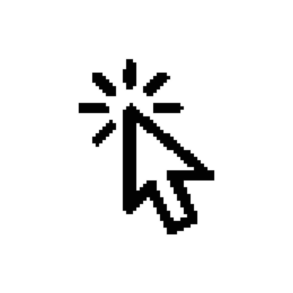 Pixelated Pointer Click Graphic Interface Cursor Selection Tool Action Operation Art vector