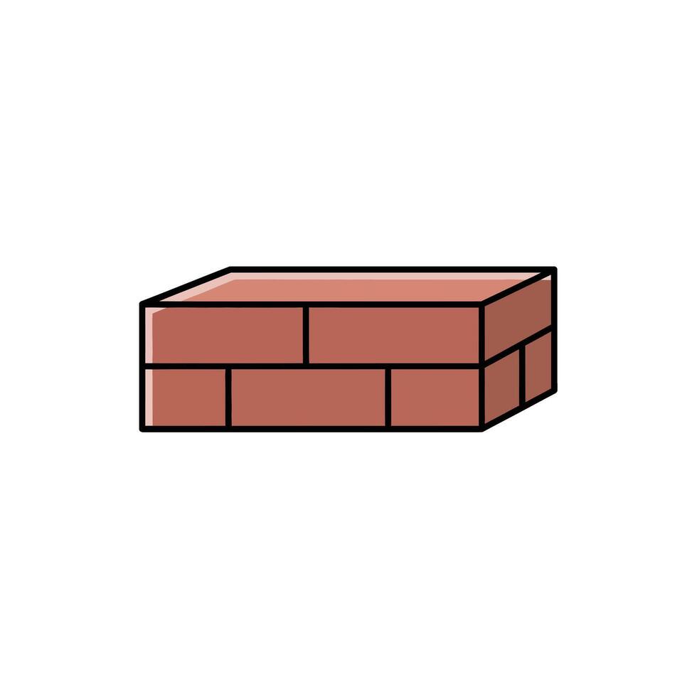 Brickwork Construction Material Isometric Illustration for Building Structures and Walls vector