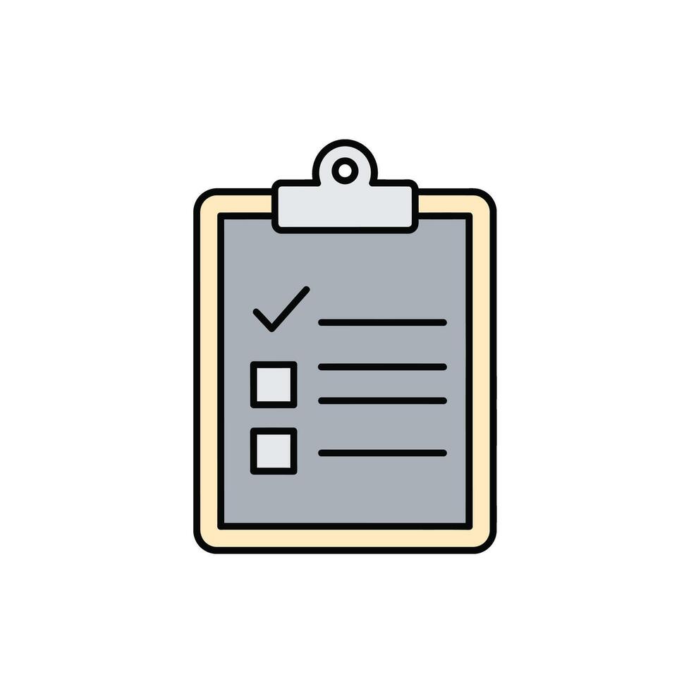 Clipboard Checklist Checkmark Survey and List Form Illustration, Document Control vector