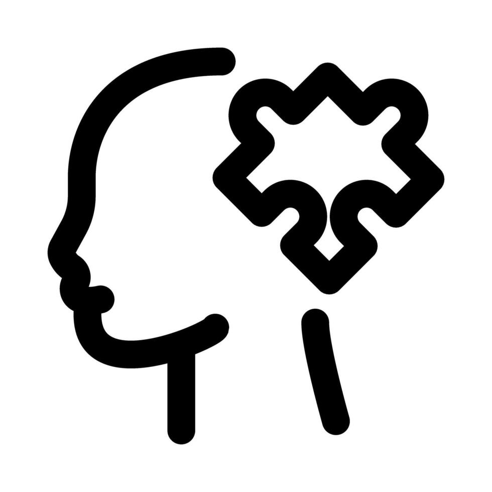 Brain Puzzle creative icon for modern and professional problem-solving and mind projects vector
