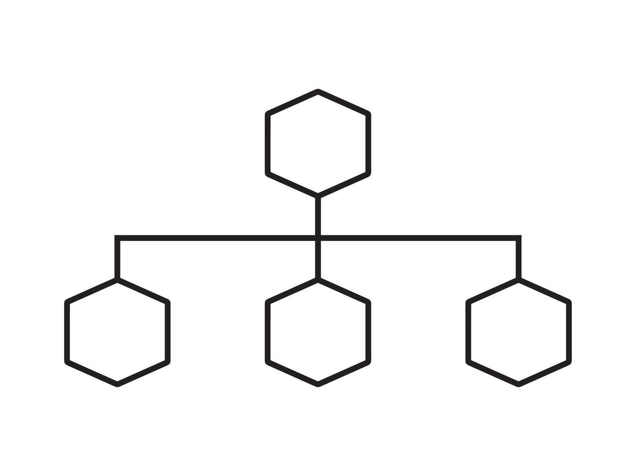Hierarchy Chart Infographic Line vector