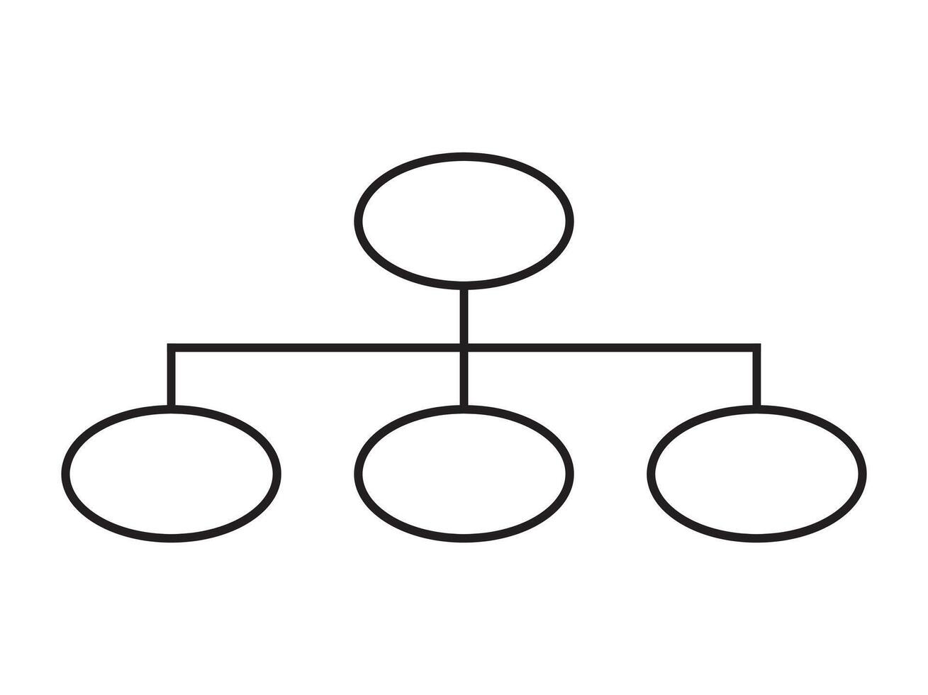 Hand Drawn Flowchart Line Hierarchy Business Infographic vector