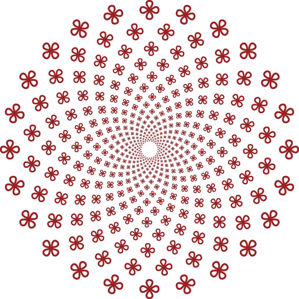 Abstract floral pattern isolated on white background creates a mesmerizing and intricate design element vector