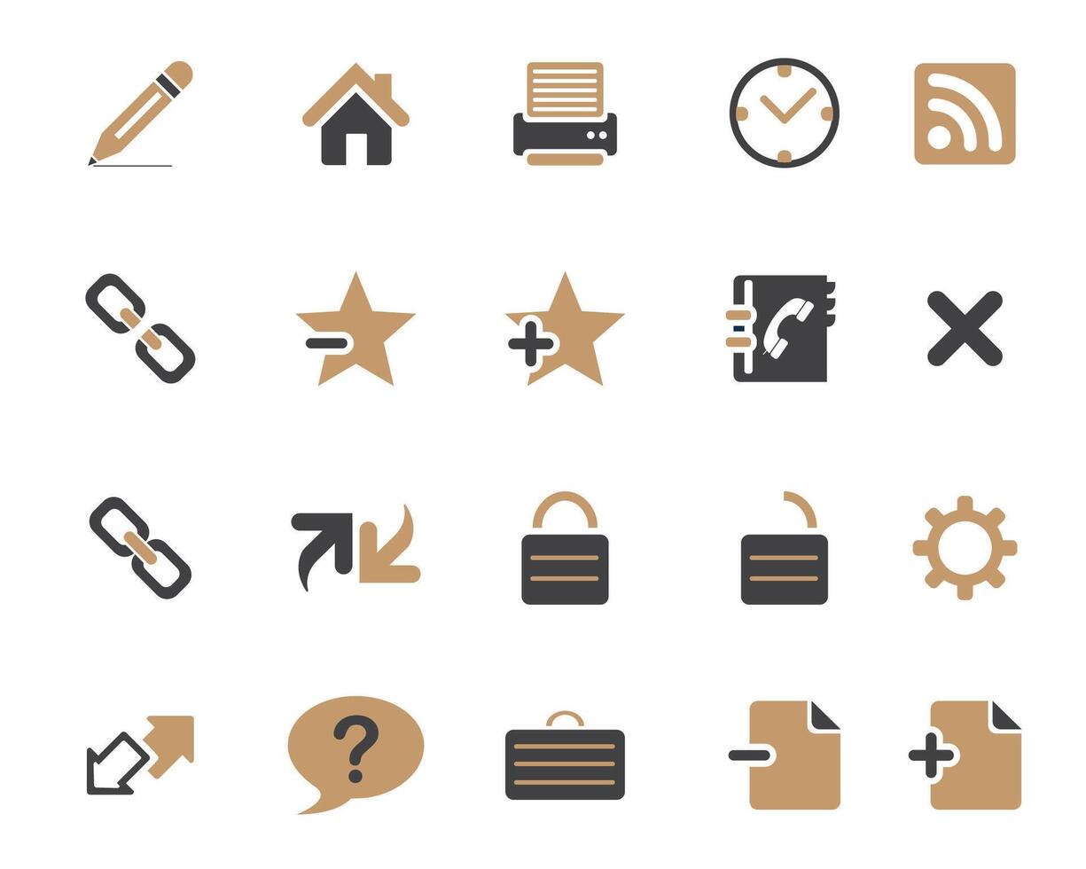 Various design icons for web and apps vector