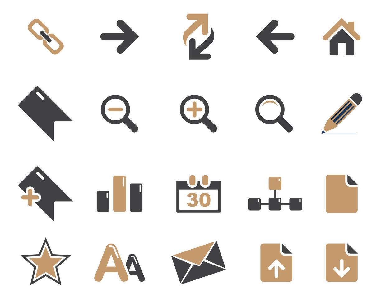 Collection of user interface design icons vector