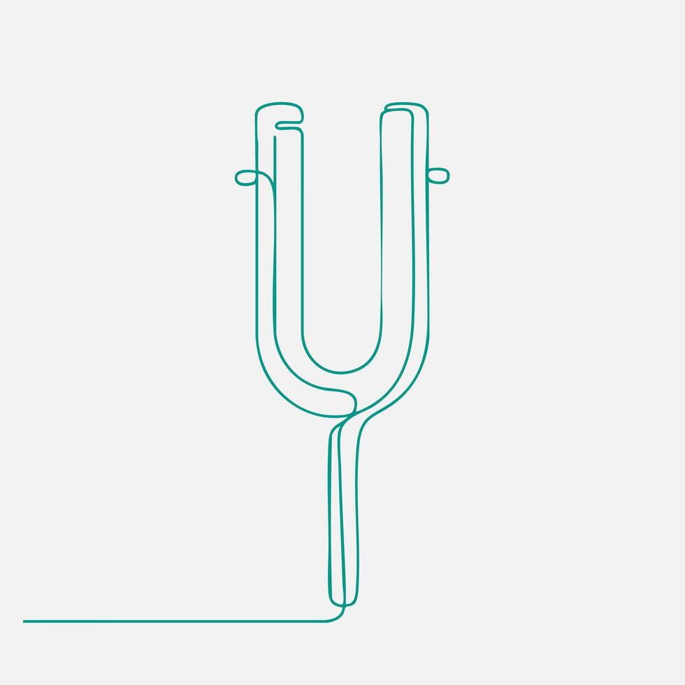 Minimalist line art of a stethoscope with a simple, clean design on a light emphasizing healthcare and medical tools vector