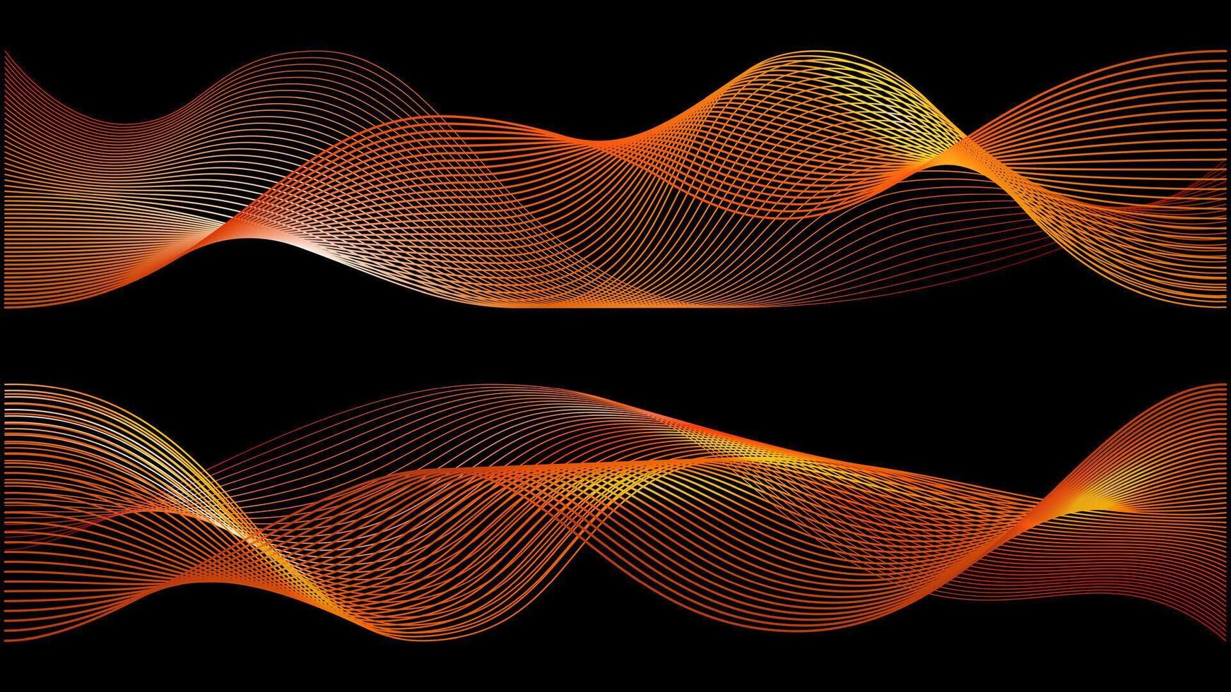 Red orange wave 3d luxury . Neon light skin texture, fire smoke swirls, sound swoosh design flow trail. Speed data flow lines, dynamic futuristic concept. vector