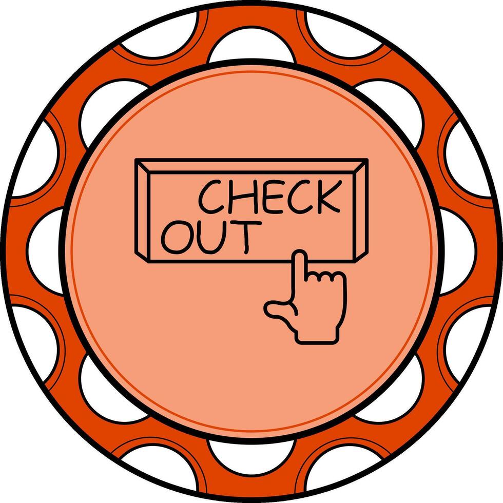 Checkout Finger Tap Button Creative Design Concept vector