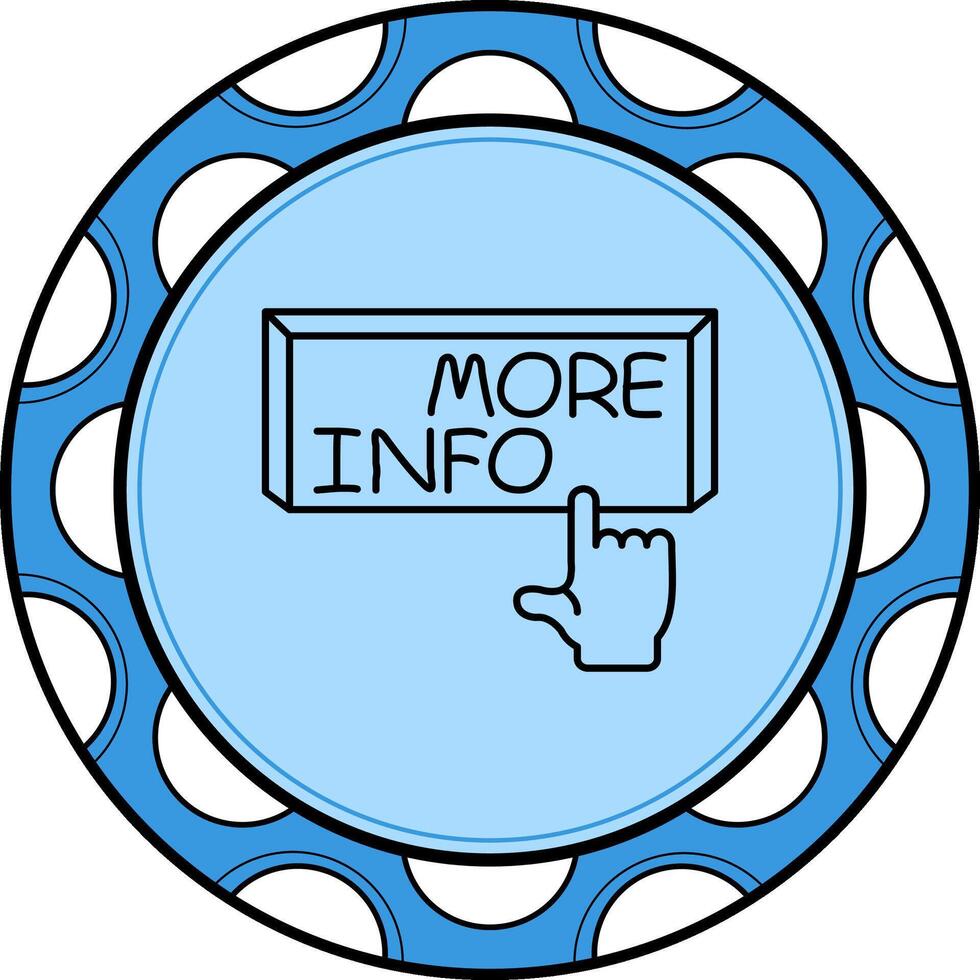 More Info Finger Tap Button Minimal Professional Graphic Layout vector