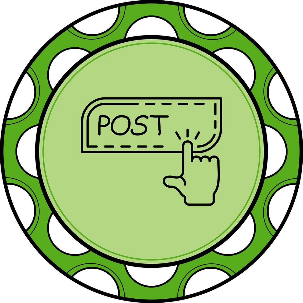 Post Finger Tap Button Dynamic Creative Art Layout vector