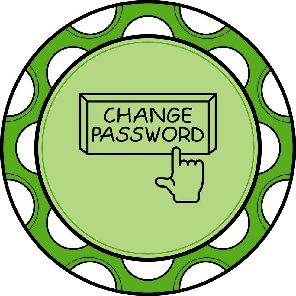 Change Password Finger Tap Button Custom Modern Graphic Element vector