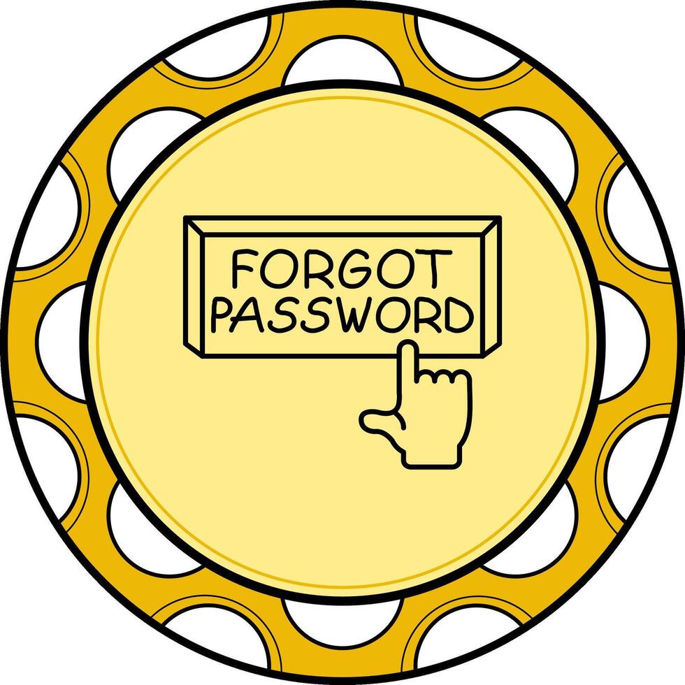 Forgot Password Finger Tap Button Professional Branding Art Element vector