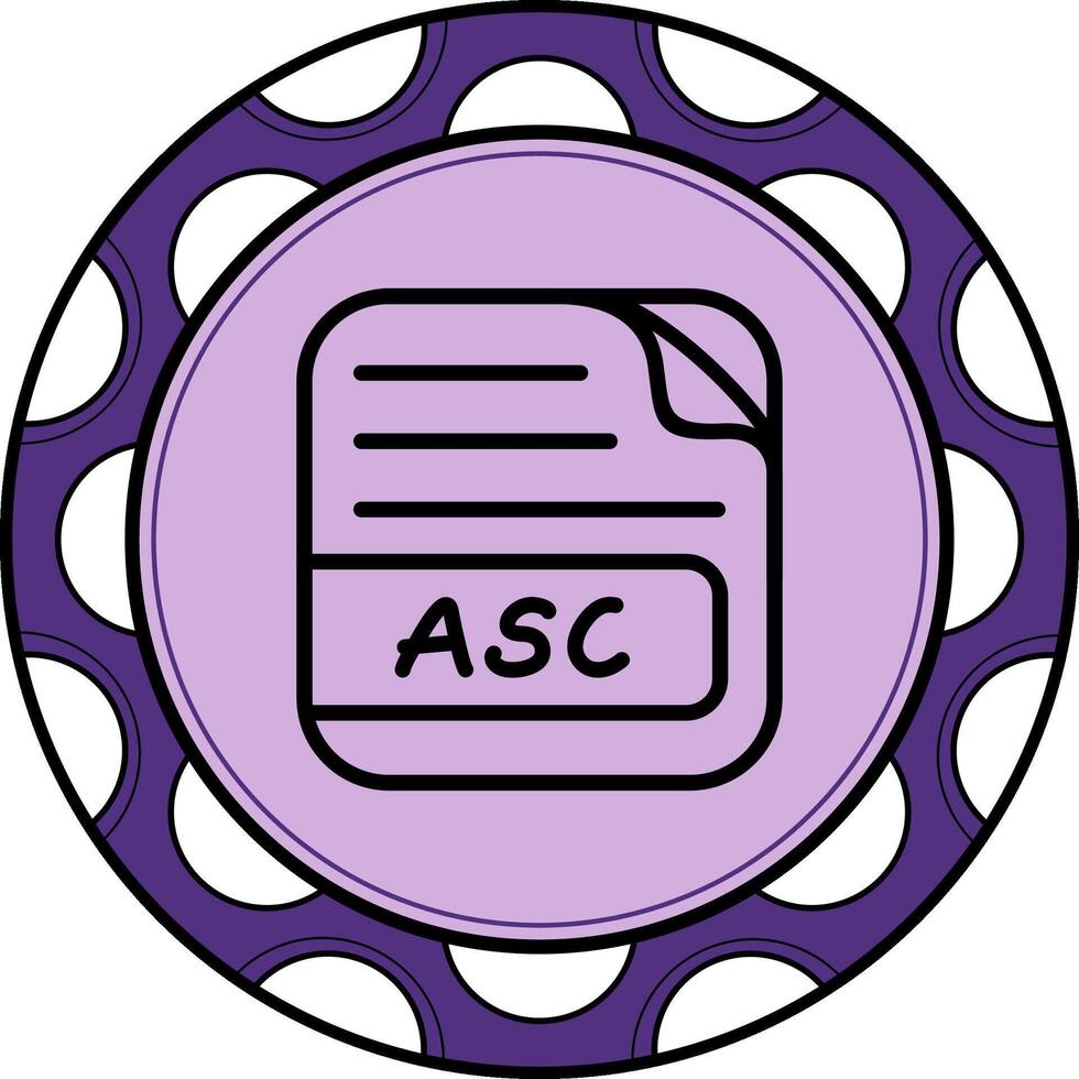 ASC File Professional Web Graphic Element vector