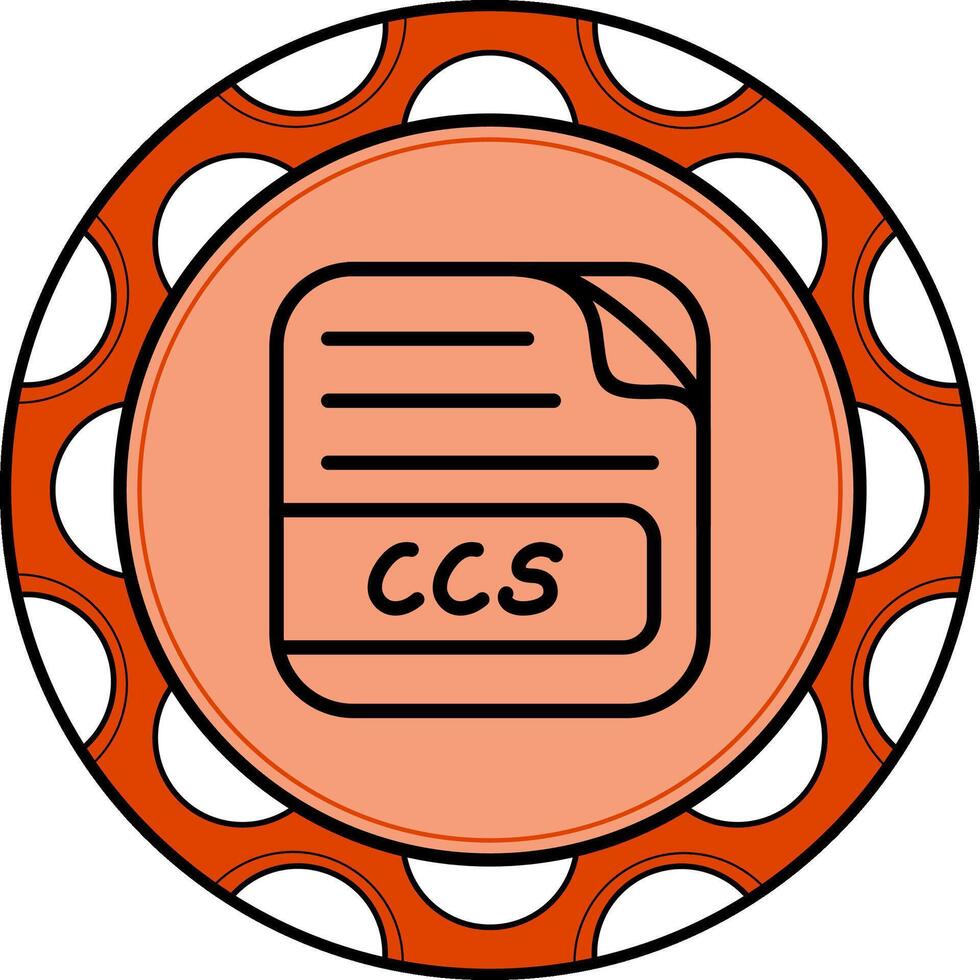 CCS File Minimal Digital Graphic Symbol vector