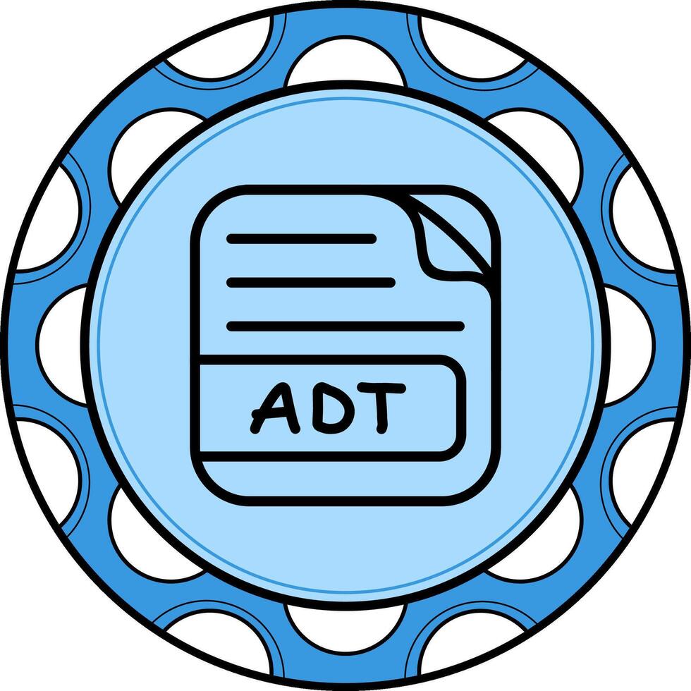 ADT File Refined Modern Design Object vector
