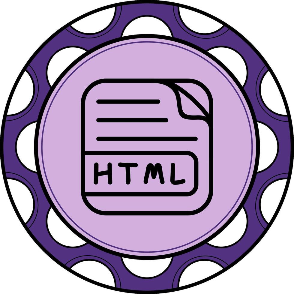 HTML File Minimal Branding Feature vector