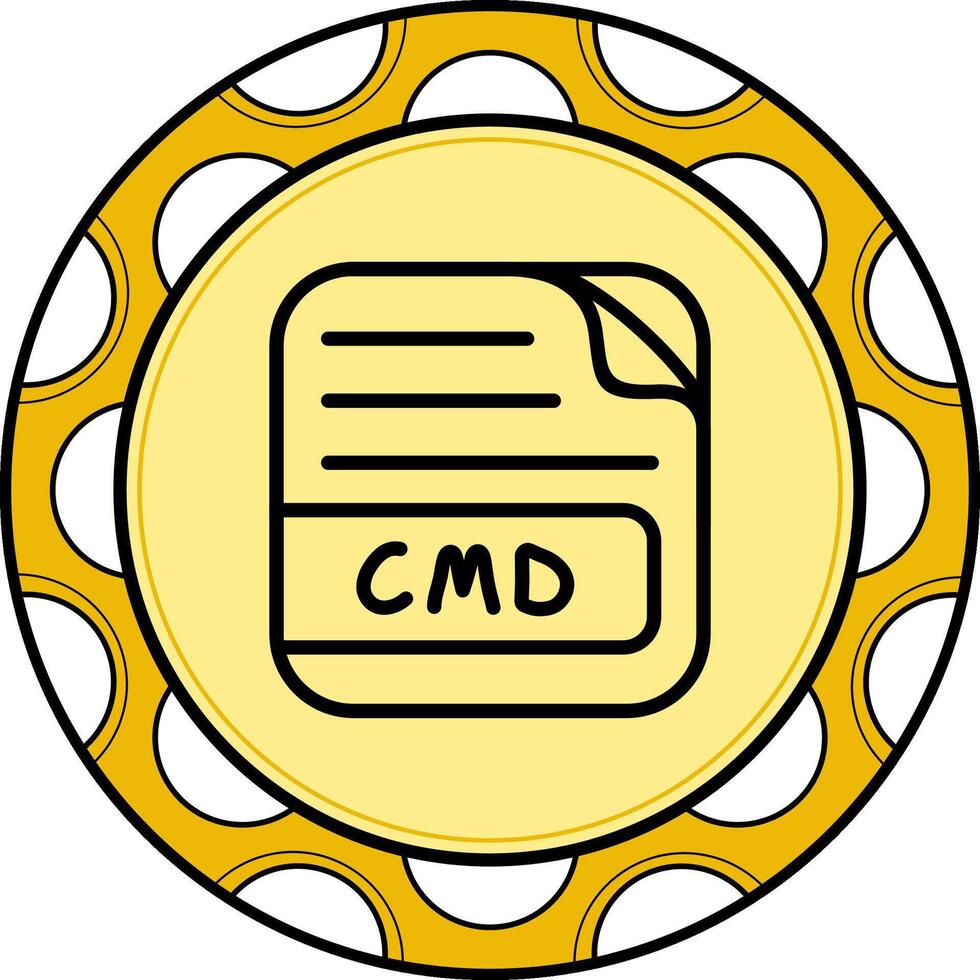 CMD File Custom Flat Graphic Layout vector