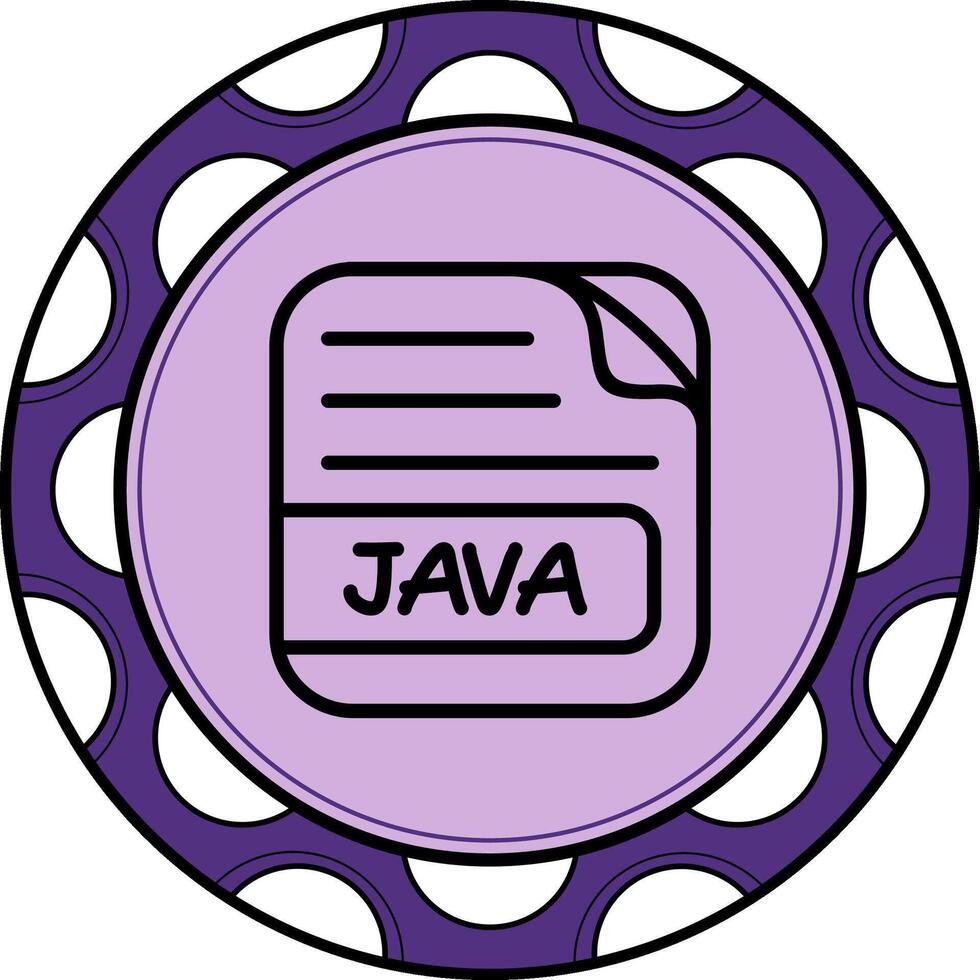 Java archivo negrita mínimo diseño vector