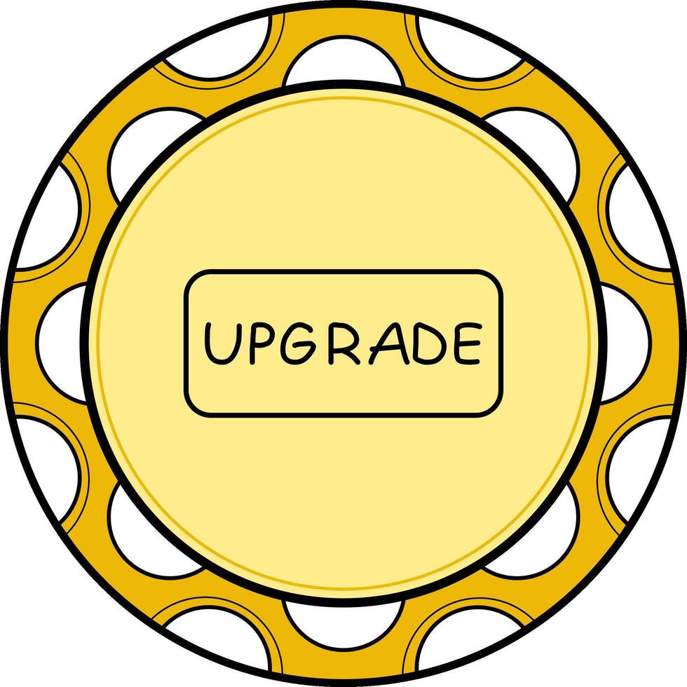 Upgrade Slim Button Professional UI Graphic Shape vector