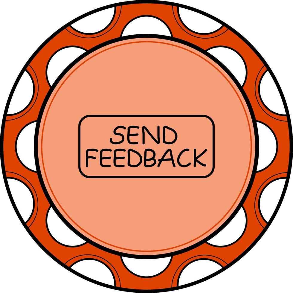 Send Feedback Slim Button Minimal Digital Graphic Symbol vector