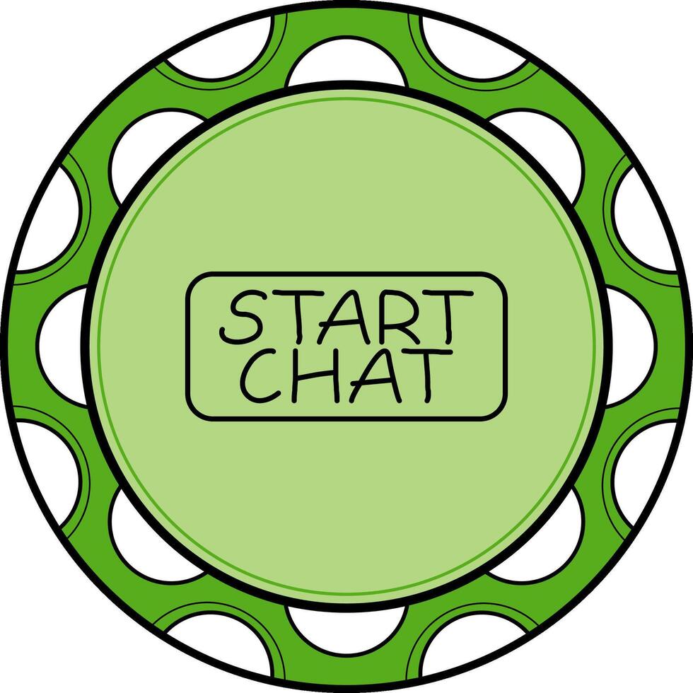 Start Chat Slim Button Minimal Branding Feature vector