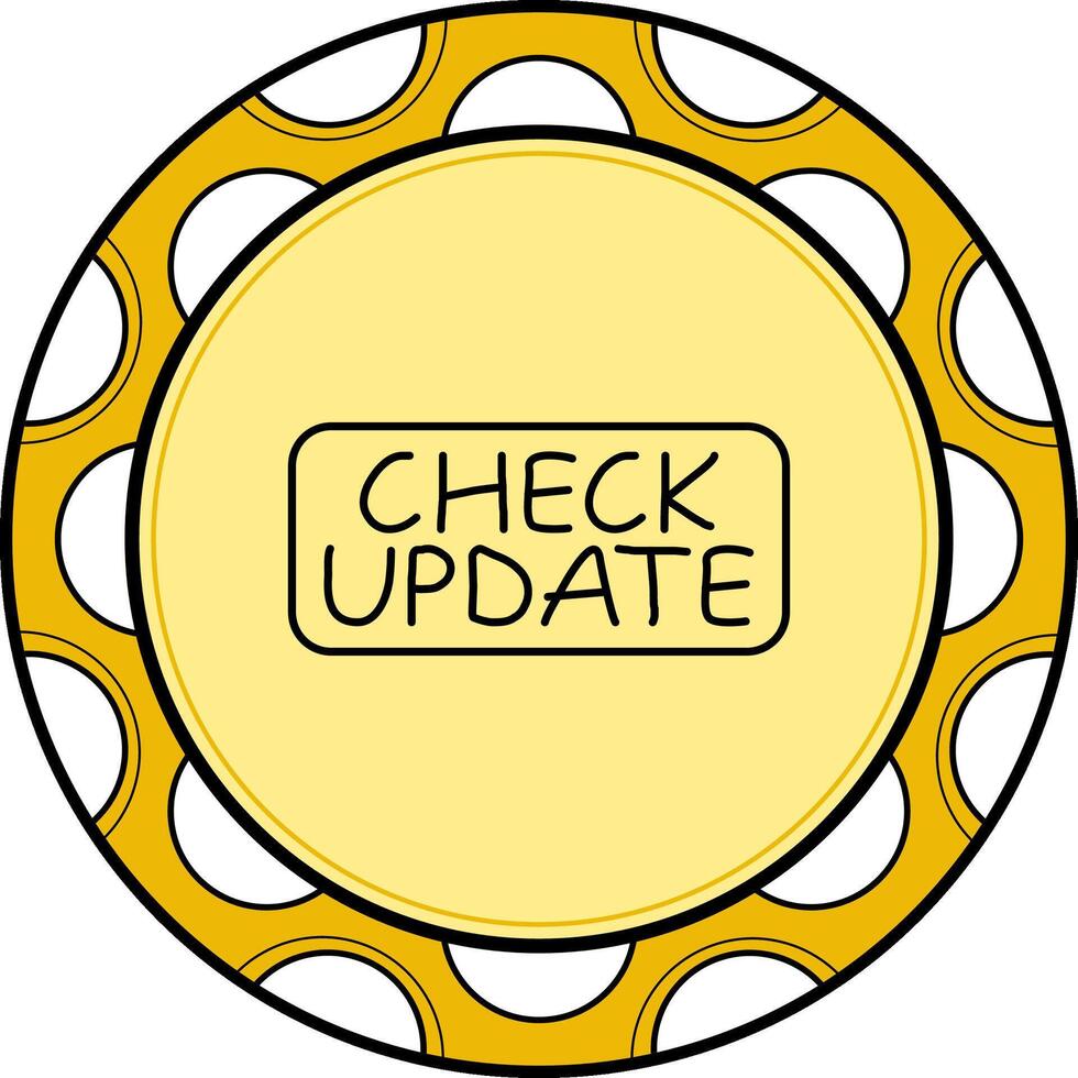 Check Update Slim Button Refined Digital Shape vector