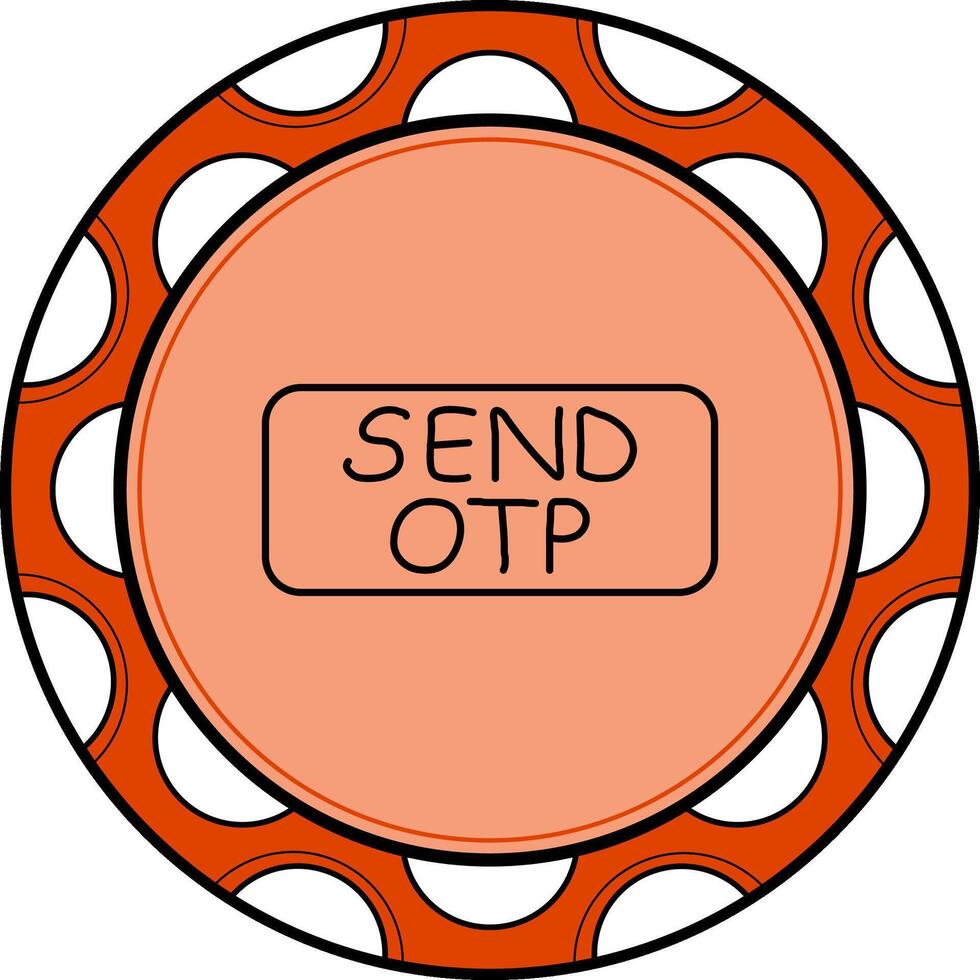 Send OTP Slim Button High Quality Design Object vector