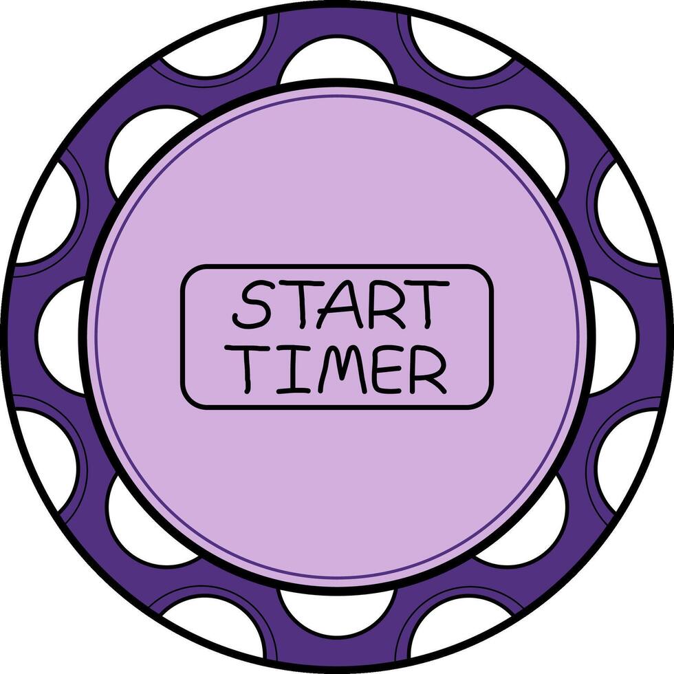 Start Timer Slim Button Premium Creative Design Element vector