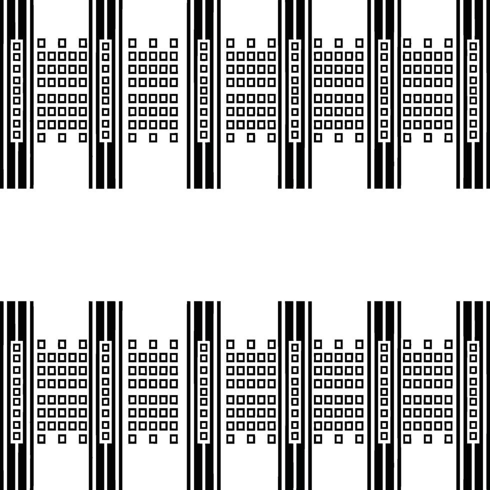 geometric border ornament inspired by West Javanese batik style, symmetrical linear pattern for packaging and textile design vector