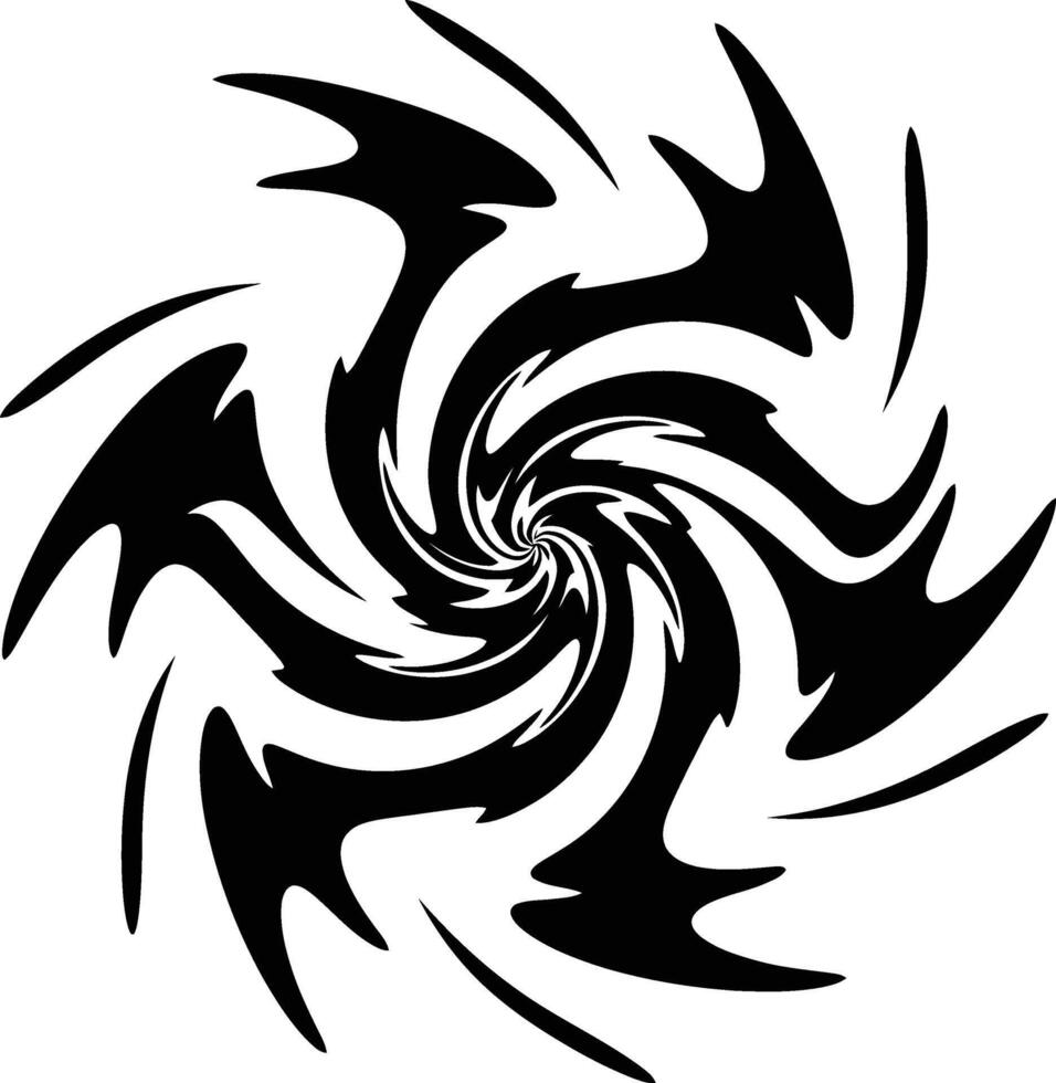 Abstract Vortex with Swirling Spirals, a Hypnotic Op Art Design with a Dynamic and Psychedelic Effect vector