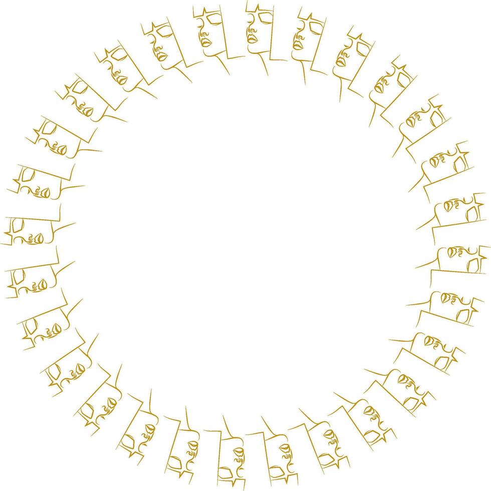 Woman face witchcraft frame. Halloween template. Simple template element for design, invitations vector