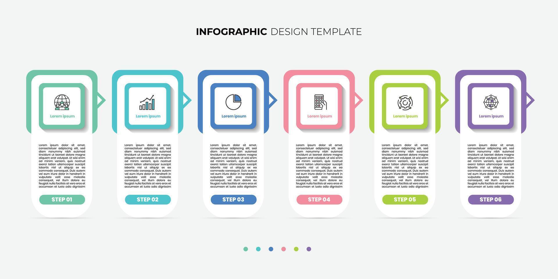 Modern Infographic label design template with icons and 6 options or steps. Can be used for process diagram, presentations, workflow layout, banner, flow chart, vector