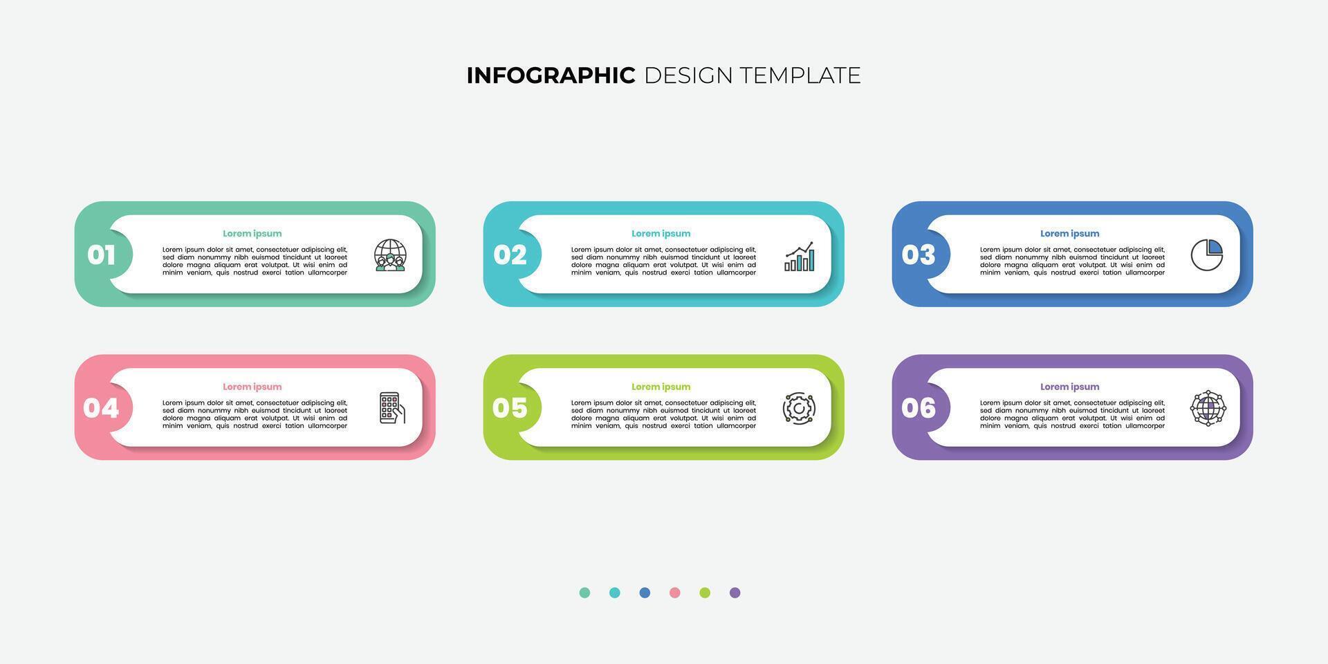 Modern Infographic label design template with icons and 6 options or steps. Can be used for process diagram, presentations, workflow layout, vector