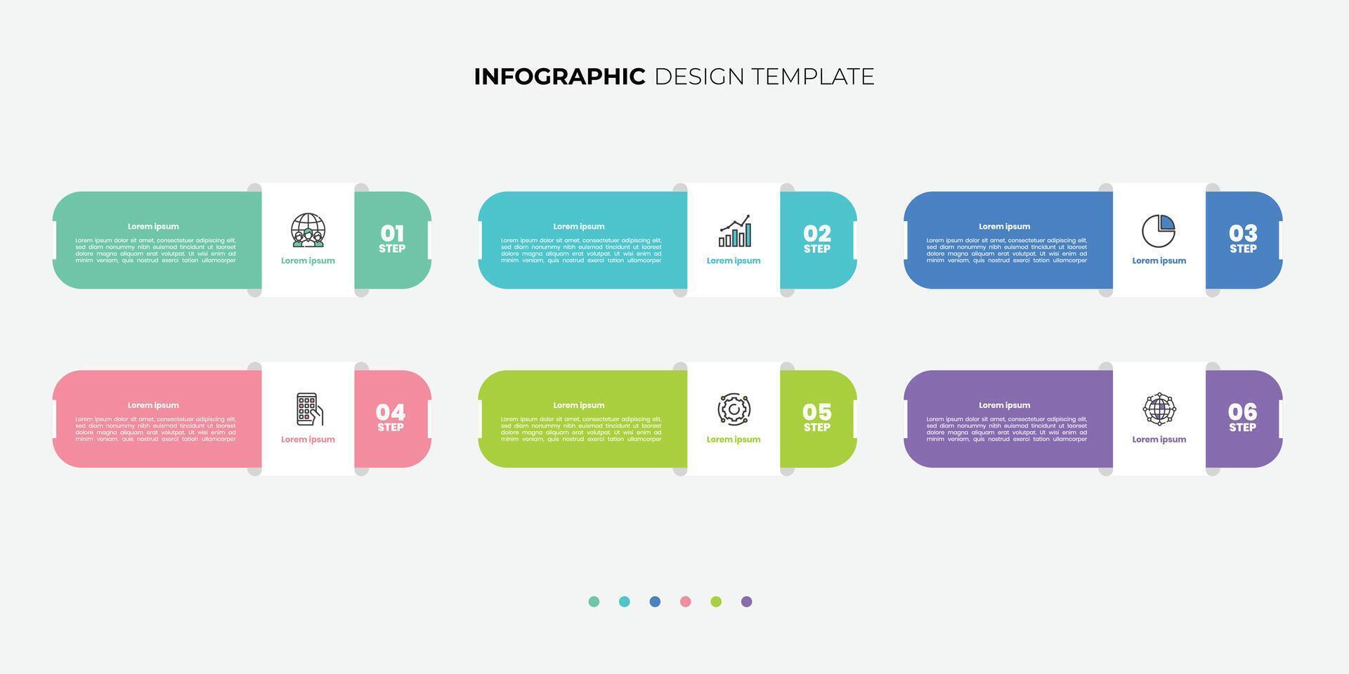 Modern Infographic label design template with icons and 6 options or steps. Can be used for process diagram, presentations, presentation creative vector