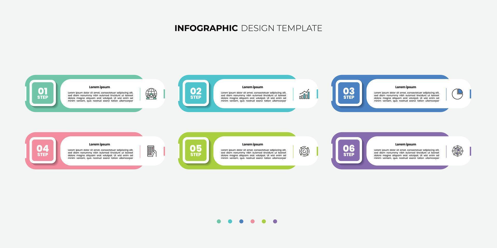 Modern Infographic label design template with icons and 6 options or steps. Can be used for process diagram, presentations, workflow layout, banner, vector