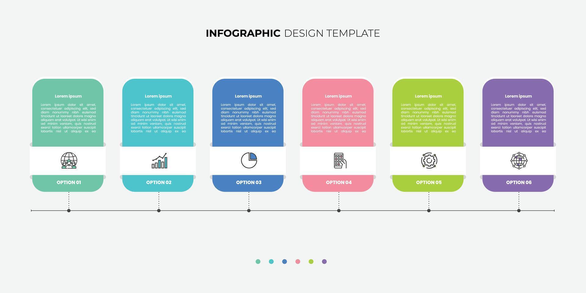 Modern Infographic label design template with icons and 6 options or steps. Can be used for process diagram, vector