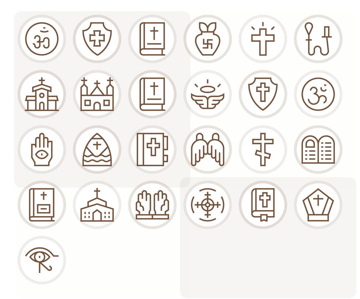 Divine Icon Library with 25 Regular Line 64x64 Display Perfect Designs vector