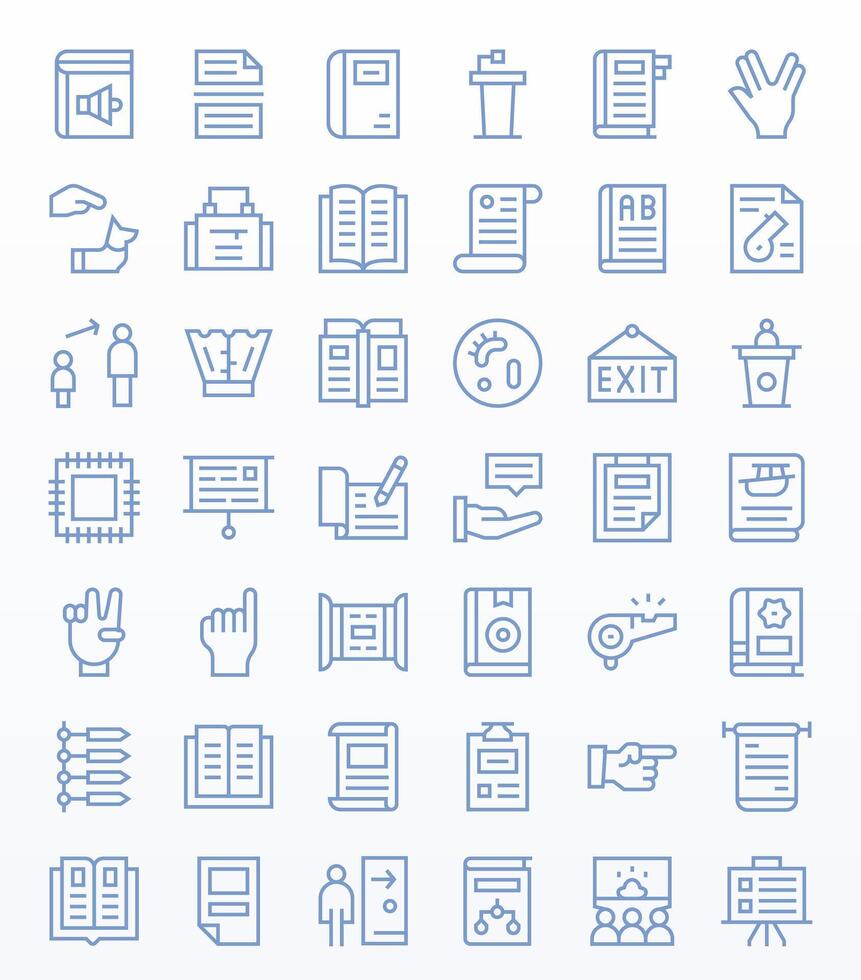 42 Regular Line Grid Fitted Vectors for Instruction Theme