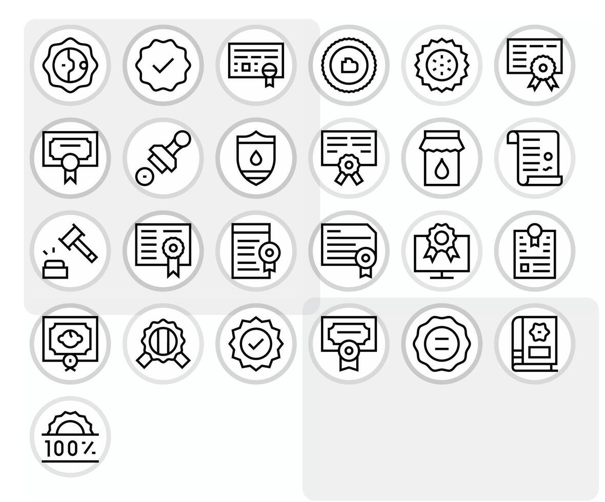 25 Regular Line Icons for Seal in crisp High Resolution Detail Enhanced resolution vector