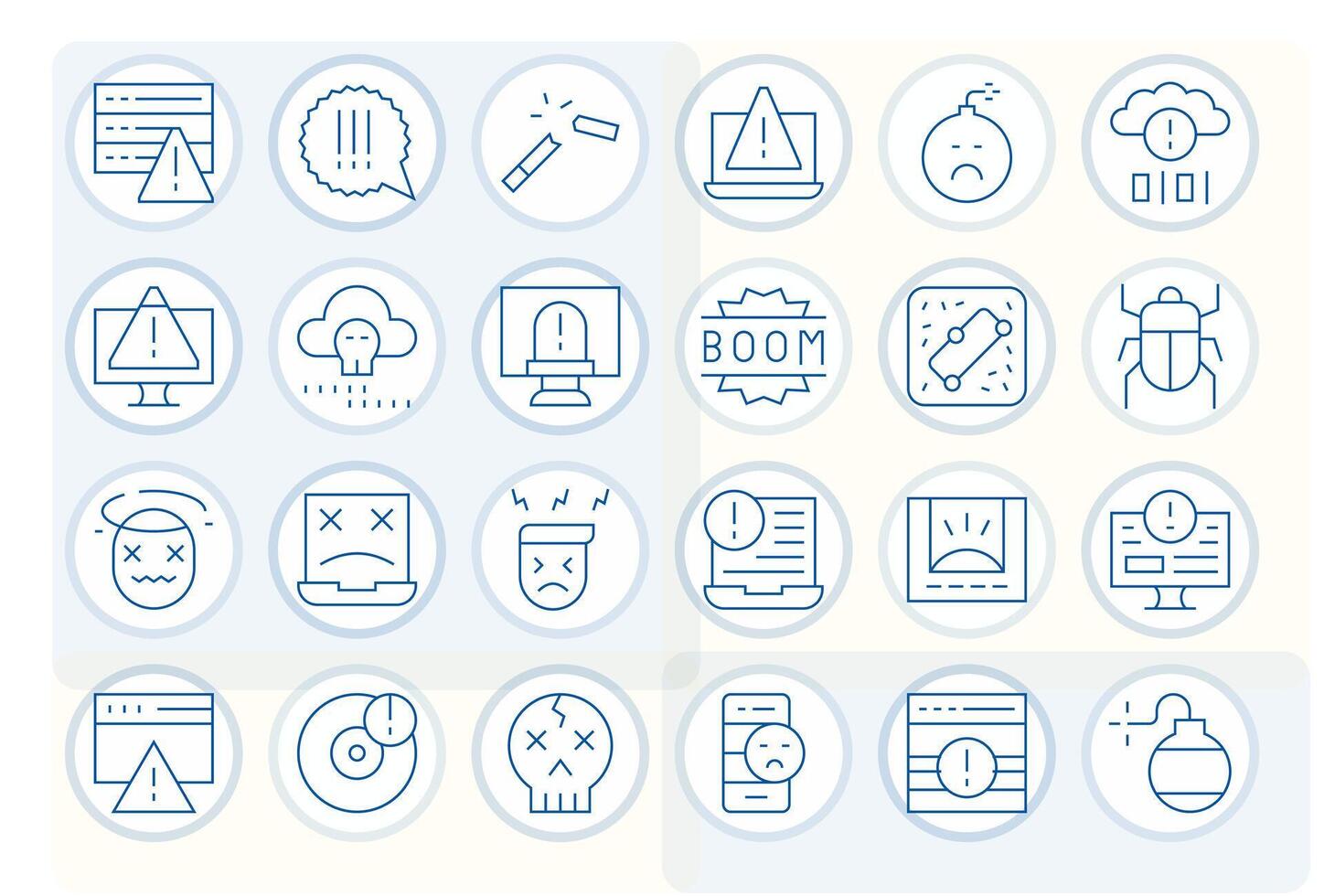 Crash Design Icons featuring 24 Editable Thin Line Style vector