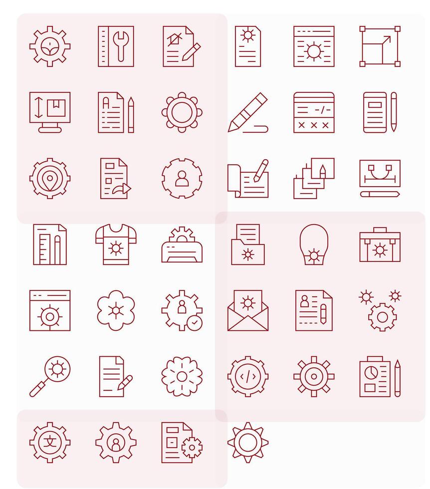 40 Thin Line Icons designed for Modify in High Resolution Detail Enhanced format vector