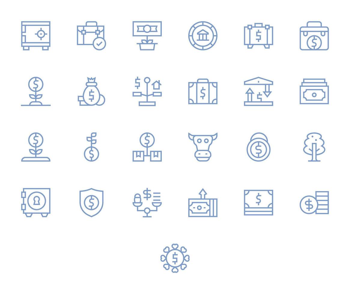 25 Regular Line Editable Icons tailored for Assets 64x64 interface vector