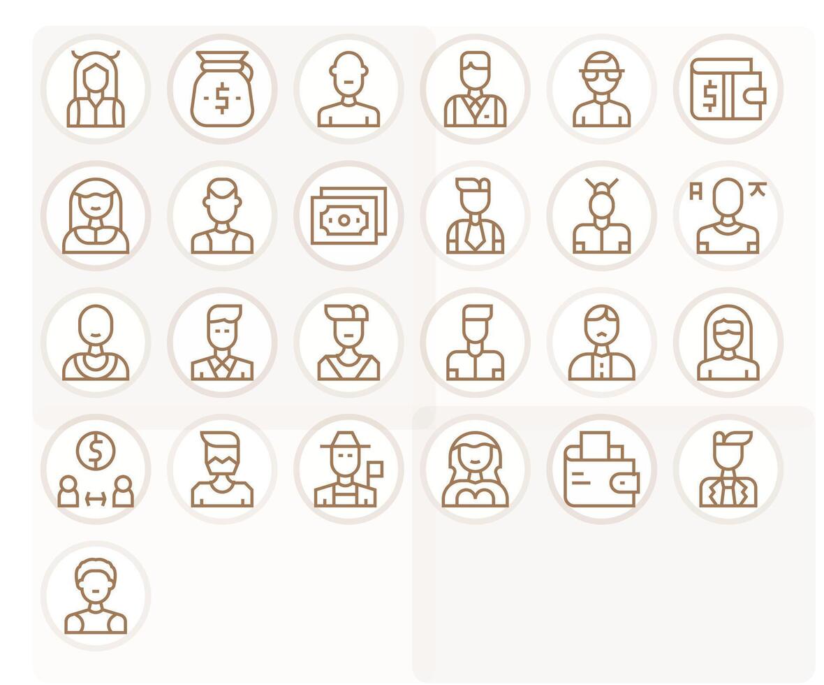 Accountant Visual Pack containing 25 Regular Line Pixel Optimized Icons vector